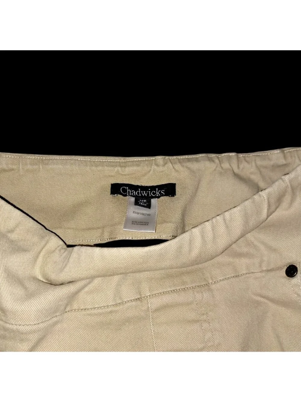 Petite Denim Jeans Tan Straight Leg Pull-On Stretch Pockets Chadwicks Womens 12P
